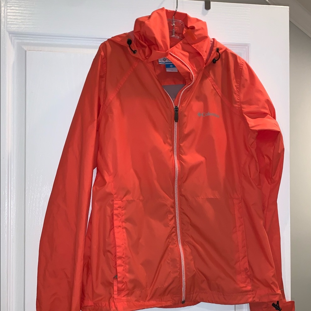 COLUMBIA PACKABLE RAIN COAT women’s weatherproof jacket size medium 10